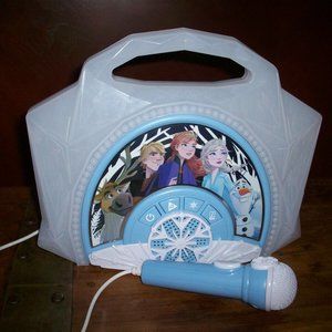 Elsa Frozen II Boombox Karaoke w/ Microphone, Play Music From Your Smartphone